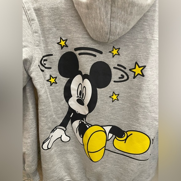 Disney Mickey Mouse Grey XS 0-2 Hoodie Sweatshirt Cotton Stars Lounge Wear Fall - Picture 4 of 9
